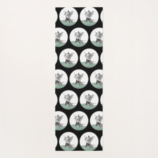 Digitale warrior - Aangepaste achtergrondkleur Yogamat (Achterkant)