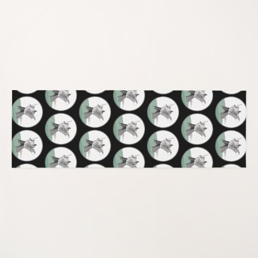 Digitale warrior - Aangepaste achtergrondkleur Yogamat (Voorkant (horizontaal))