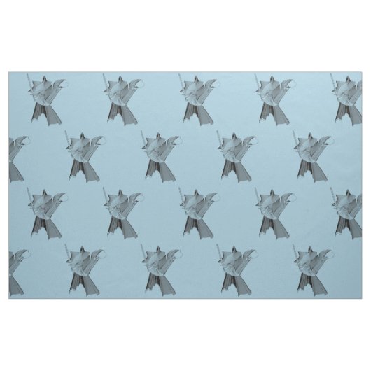 Digitale Warrior-afbeelding - Aangepaste achtergro Stof (Fat Quarter)