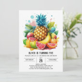 Digitale Watermeloen Fiesta Vruchten Verjaardag Kaart (Staand voorkant)