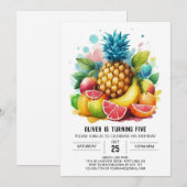 Digitale Watermeloen Fiesta Vruchten Verjaardag Kaart (Voorkant / Achterkant)