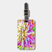 Digitale Waterverf Dahlia Gift Bagagelabel (Voorkant verticaal)