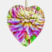 Digitale Waterverf Dahlia Gift Keramisch Ornament (Rechts)