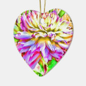 Digitale Waterverf Dahlia Gift Keramisch Ornament (Links)