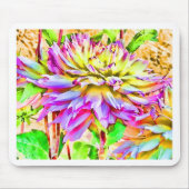 Digitale Waterverf Dahlia Gift Muismat (Voorkant)