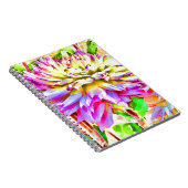 Digitale Waterverf Dahlia Gift Notitieboek (Rechterzijde)