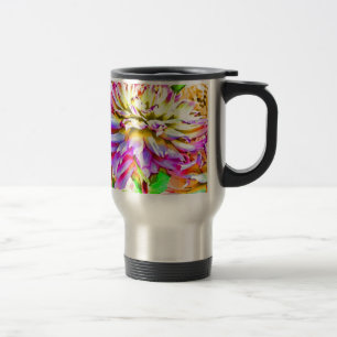 Digitale Waterverf Dahlia Gift Reisbeker