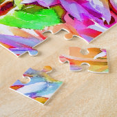 Digitale Waterverf Dahlia Legpuzzel (Zijkant)