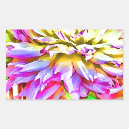 Digitale Waterverf Dahlia Stickers