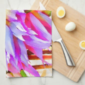 Digitale Waterverf Dahlia Theedoek (Quarter Fold)