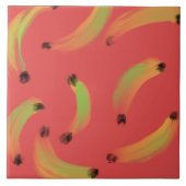 Digitale Waterverf Gouache Bananas Tegeltje (Voorkant)