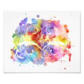 Digitale waterverf | Harten Cutouts Foto Afdruk (Voorkant)