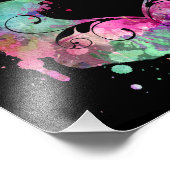 Digitale waterverf | Harten Cutouts Foto Afdruk (Hoek)