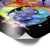 Digitale waterverf | Harten Cutouts Foto Afdruk (Hoek)