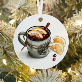 Digitale waterverf Illustratie van een Gezellige W Metalen Ornament