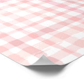 Digitale Waterverf Roze Check Paper Poster (Hoek)