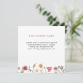 Digitale waterverf tuin wilde bloem vierkant kaart (Staand voorkant)