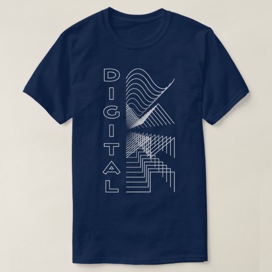 Digitale Waveform Audio Analoog Ontwerp Modulair G T-shirt (Design voorkant)