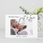 Digitale We Eloped Card Elopement Huwelijksfeest Kaart (Staand voorkant)