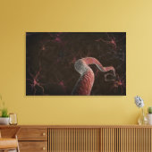 Digitale weergave van neuronen canvas afdruk (Insitu (Woonkamer))