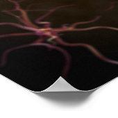 Digitale weergave van neuronen poster (Hoek)