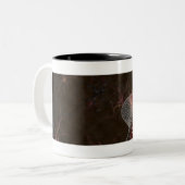 Digitale weergave van neuronen tweekleurige koffiemok (Voorkant links)