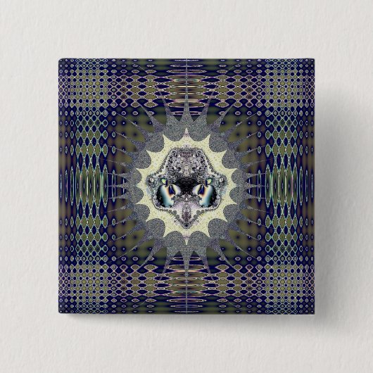Digitale Wereld Vierkante Button 5,1 Cm (Voorkant)