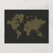 Digitale Wereldkaart Briefkaart (Voorkant)