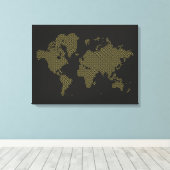 Digitale Wereldkaart Canvas Afdruk (Insitu (Houten vloer))