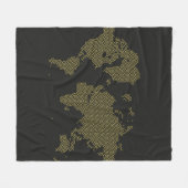 Digitale Wereldkaart Fleece Deken (Voorkant (Horizontaal))