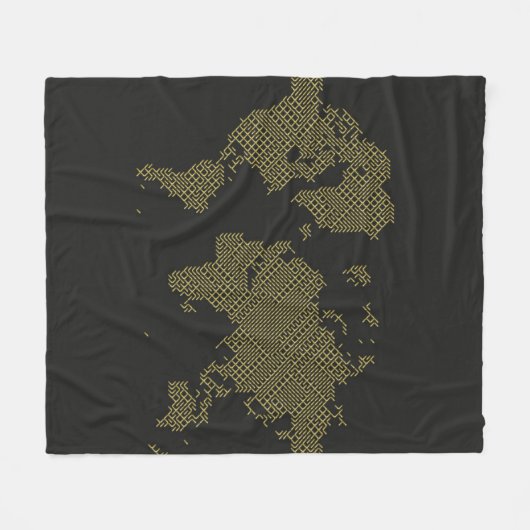 Digitale Wereldkaart Fleece Deken (Voorkant (Horizontaal))