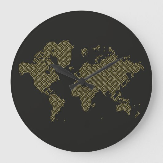Digitale Wereldkaart Grote Klok (Voorkant)