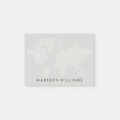 Digitale Wereldkaart Post-it® Notes (Voorkant)