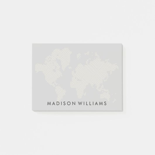 Digitale Wereldkaart Post-it® Notes (Voorkant)