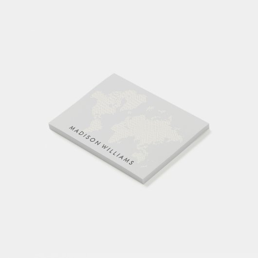 Digitale Wereldkaart Post-it® Notes (Schuin)