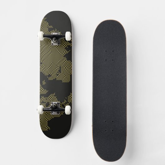 Digitale Wereldkaart Skateboard (Voorkant)