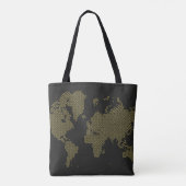 Digitale Wereldkaart Tote Bag (Achterkant)