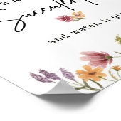 Digitale wilde Baby Succulent Baby shower Poster (Hoek)