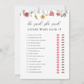 Digitale wilde bloem zei hij dat ze Vrijgezellenfe Kaart (Voorkant)