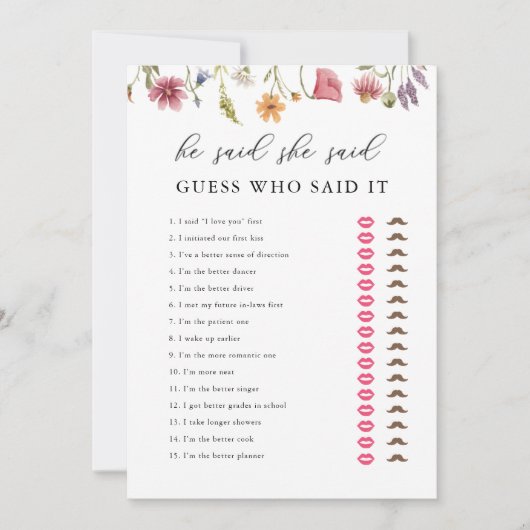 Digitale wilde bloem zei hij dat ze Vrijgezellenfe Kaart (Voorkant)