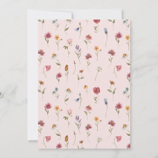 Digitale wilde bloem zei hij dat ze Vrijgezellenfe Kaart (Achterkant)