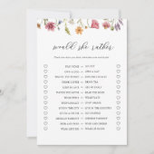 Digitale Wilde Bloem Zou Ze Liever Bruidsuitnodigi Kaart (Voorkant)