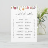 Digitale Wilde Bloem Zou Ze Liever Bruidsuitnodigi Kaart (Staand voorkant)