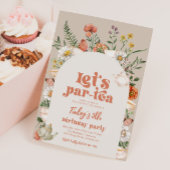 Digitale Wildflower Tea Party Uitnodiging voor ver
