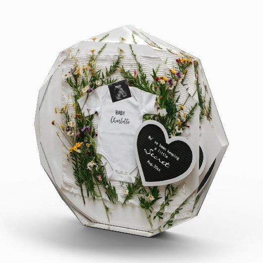 Digitale wildflower zwangerschapsaankondiging fotoblokken (Rechts)