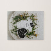 Digitale wildflower zwangerschapsaankondiging legpuzzel (Horizontaal)