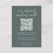 Digitale Wishing Well QR Code Wedding Registry Informatiekaartje (Voorkant)