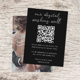 Digitale Wishing Well QR Code Wedding Registry Informatiekaartje