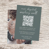Digitale Wishing Well QR Code Wedding Registry Informatiekaartje