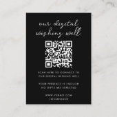 Digitale Wishing Well QR Code Wedding Registry Informatiekaartje (Voorkant)